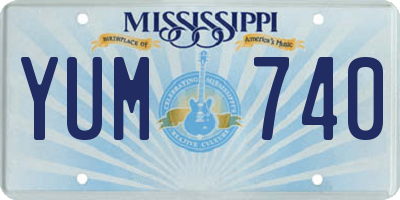 MS license plate YUM740
