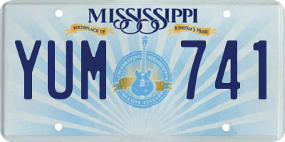 MS license plate YUM741