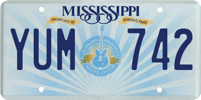 MS license plate YUM742