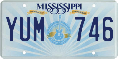 MS license plate YUM746