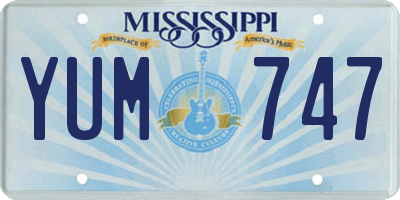 MS license plate YUM747