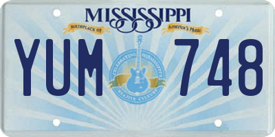 MS license plate YUM748