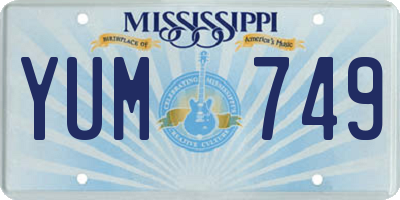 MS license plate YUM749