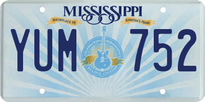MS license plate YUM752