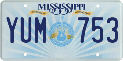 MS license plate YUM753