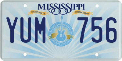 MS license plate YUM756