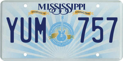MS license plate YUM757