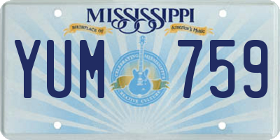 MS license plate YUM759