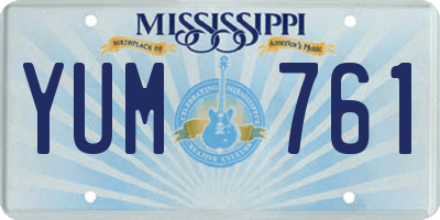 MS license plate YUM761