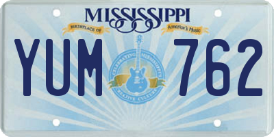 MS license plate YUM762
