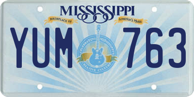 MS license plate YUM763