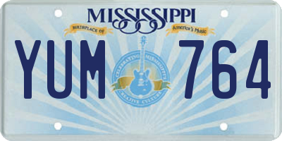 MS license plate YUM764