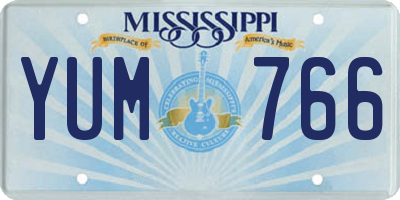 MS license plate YUM766