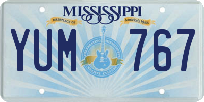 MS license plate YUM767