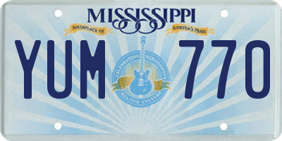 MS license plate YUM770