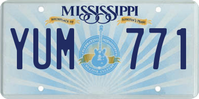 MS license plate YUM771