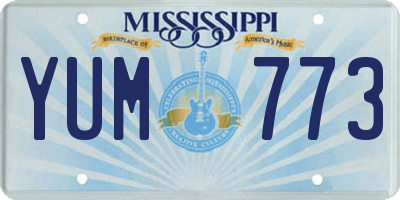 MS license plate YUM773