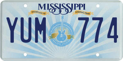 MS license plate YUM774