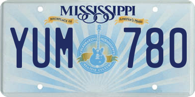 MS license plate YUM780
