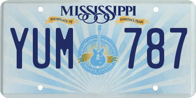 MS license plate YUM787