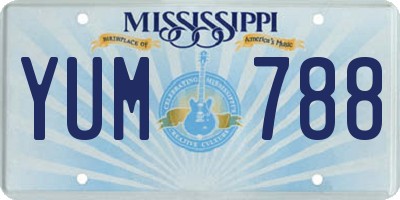 MS license plate YUM788