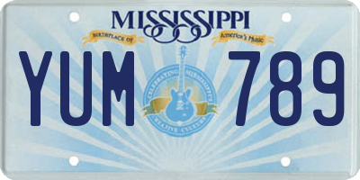 MS license plate YUM789