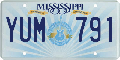 MS license plate YUM791
