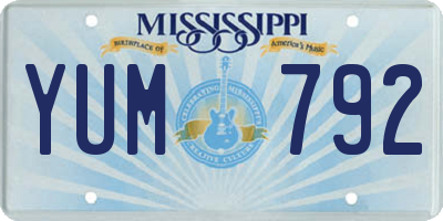 MS license plate YUM792