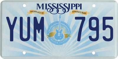 MS license plate YUM795