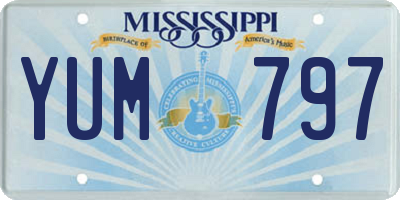 MS license plate YUM797