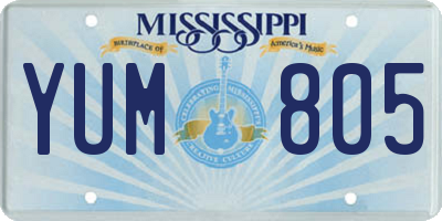 MS license plate YUM805