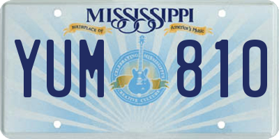MS license plate YUM810