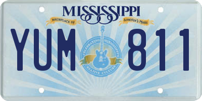 MS license plate YUM811