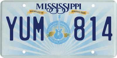 MS license plate YUM814