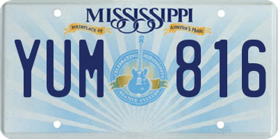 MS license plate YUM816