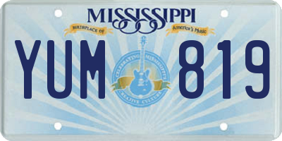 MS license plate YUM819
