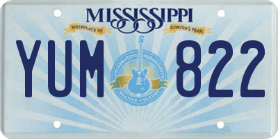 MS license plate YUM822