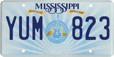 MS license plate YUM823