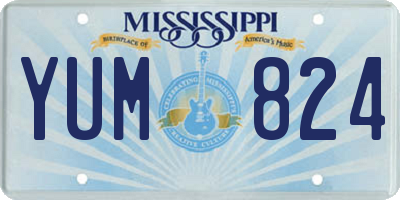 MS license plate YUM824