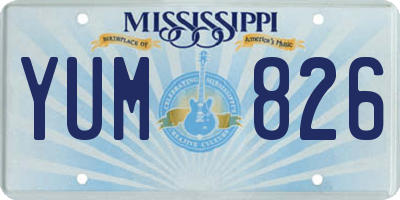 MS license plate YUM826