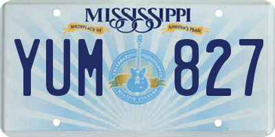 MS license plate YUM827