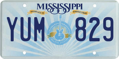 MS license plate YUM829