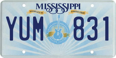 MS license plate YUM831