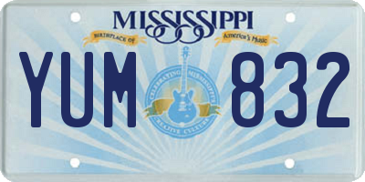 MS license plate YUM832