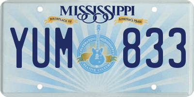 MS license plate YUM833
