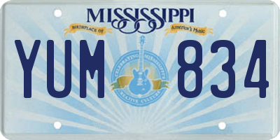 MS license plate YUM834