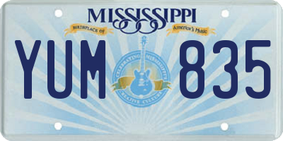 MS license plate YUM835