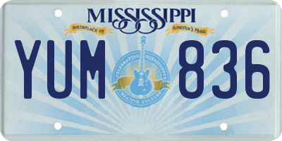 MS license plate YUM836
