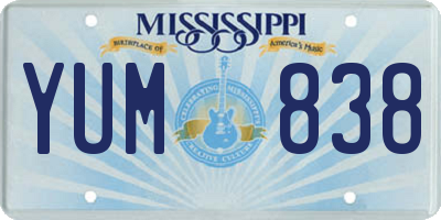 MS license plate YUM838