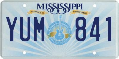 MS license plate YUM841